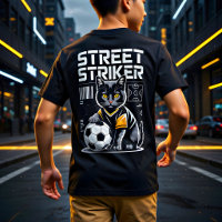 Funny Soccer Cat Street Striker Gift for Football