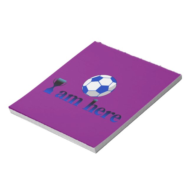 Funny soccer cup - I Am Here Notepad (Rotated)