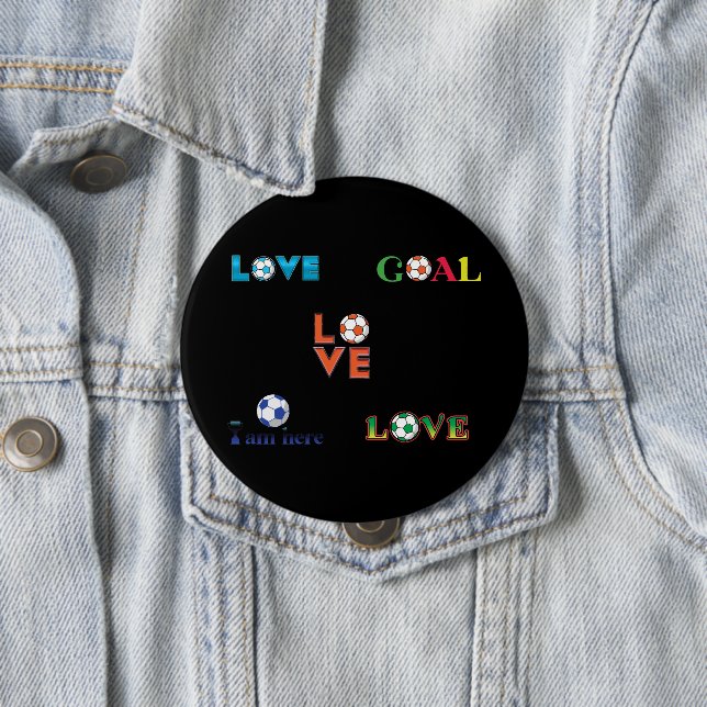 Funny Soccer Cup Sticker 10 Cm Round Badge (In Situ)