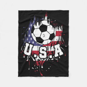 Funny Soccer Defense Quote - The Wall That Stops T Fleece Blanket