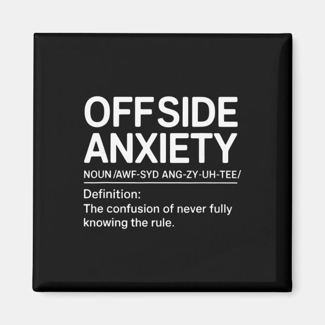 Funny Soccer Definition Soccer Player Coach Offsid Magnet (Front)