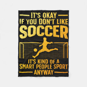 Funny Soccer Design For Men Women Soccer Lover Soc Fleece Blanket