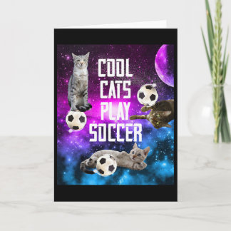 Funny Soccer Design Saying Cats  Card
