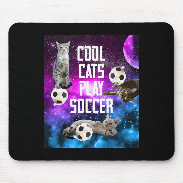 Funny Soccer Design Saying Cats  Mouse Pad (Front)