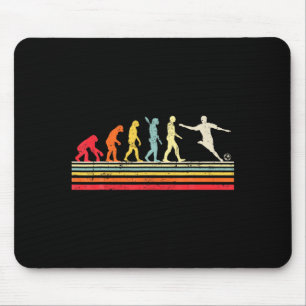 Funny Soccer Evolution Of Man Vintage Retro Boys M Mouse Pad