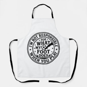 Funny Soccer Foot Warning Vintage Shirt Design_1 Apron
