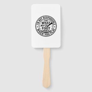 Funny Soccer Foot Warning Vintage Shirt Design_1 Hand Fan