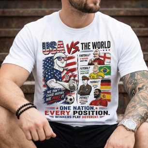 Funny Soccer Football Debate,USA vs The World T-Shirt