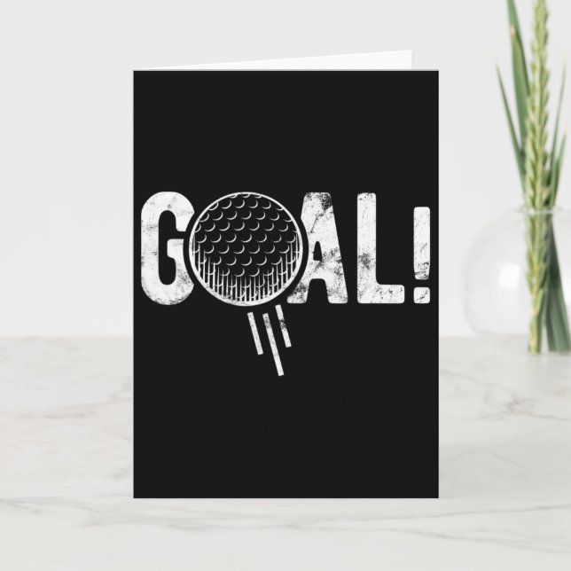 Funny Soccer Goal Golf Four Joke  Card (Front)
