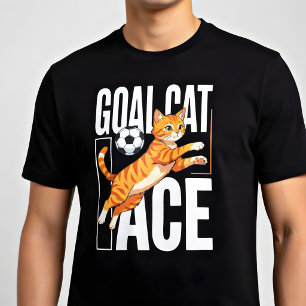 Funny Soccer Goalkeeper Cat Gift for Soccer love Tri-Blend Shirt
