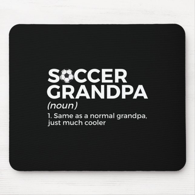 Funny Soccer Grandpa Definition  Mouse Pad (Front)