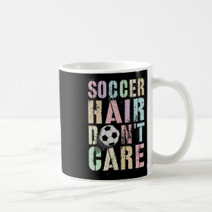 Funny Soccer Hair Don't Care Play Club Coach Kids  Coffee Mug