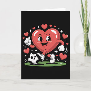 Funny Soccer Heart 67 Meme Valentine's Day Pyjamas Card