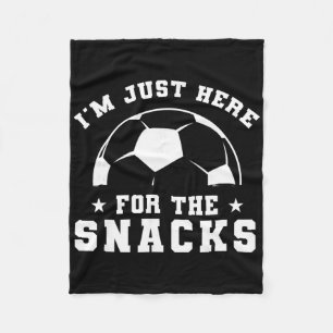 Funny Soccer, I'm Just Here For The Snacks, Sport  Fleece Blanket