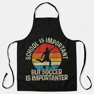 Funny Soccer Is Importanter Quote Back To School Apron