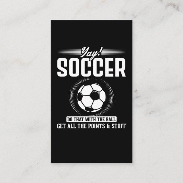 Funny Soccer Joke for Women Football Fun Business Card (Front)