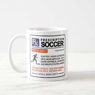 Funny Soccer Mug Prescription Design 