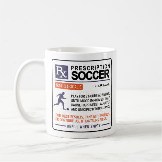 Funny Soccer Mug Prescription Design