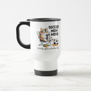 Funny Soccer Mum Cat Mug - Caffeine and Sideline C