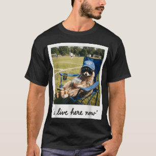 Funny Soccer Mum Racoon I Live Here Now Sports T-Shirt