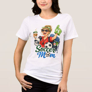 Funny Soccer Mum Tri-Blend Shirt