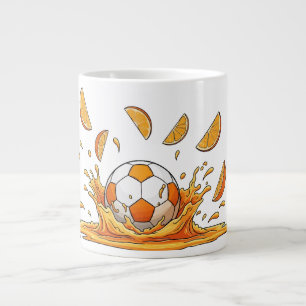 Funny Soccer Orange Splash Coffee Mug