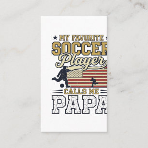Funny Soccer Papa Vintage Shirt Design_1 Business Card