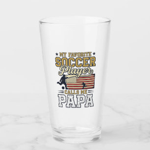Funny Soccer Papa Vintage Shirt Design_1 Glass