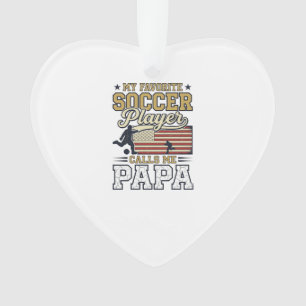 Funny Soccer Papa Vintage Shirt Design_1 Ornament