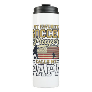 Funny Soccer Papa Vintage Shirt Design_1 Thermal Tumbler