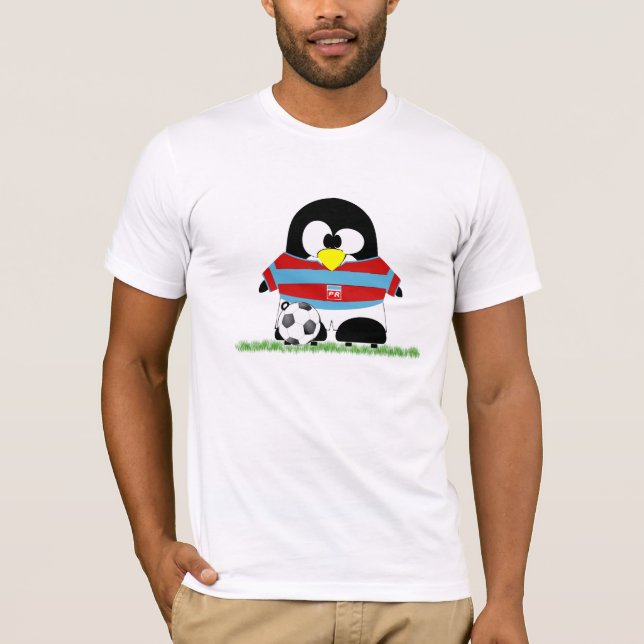 Funny Soccer Penguin T-Shirt (Front)
