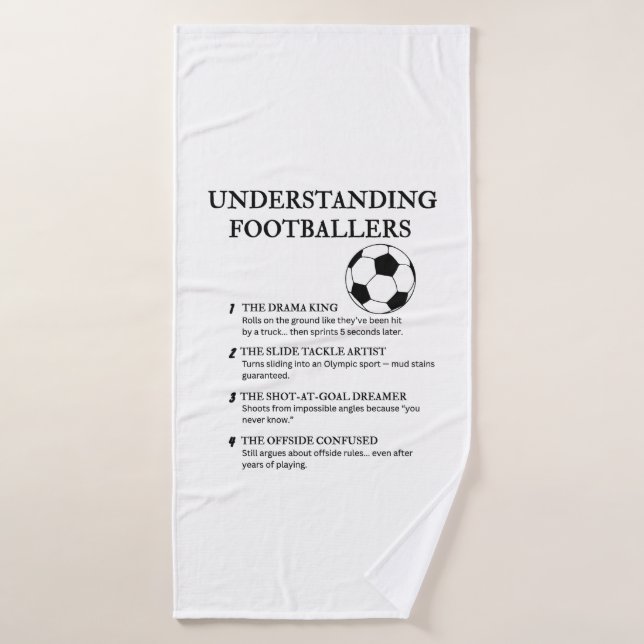 Funny Soccer Player Humour Bath Towel (Bath Towel)