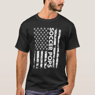 Funny Soccer Pops American Flag Vintage Soccer T-Shirt