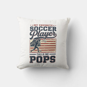 Funny Soccer Pops Vintage Engraving Shirt Design_1 Cushion