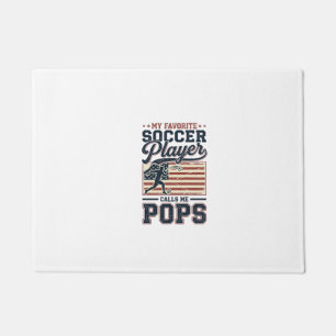 Funny Soccer Pops Vintage Engraving Shirt Design_1 Doormat