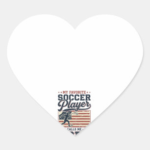 Funny Soccer Pops Vintage Engraving Shirt Design_1 Heart Sticker