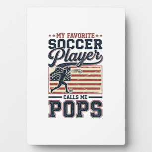 Funny Soccer Pops Vintage Engraving Shirt Design_1 Plaque