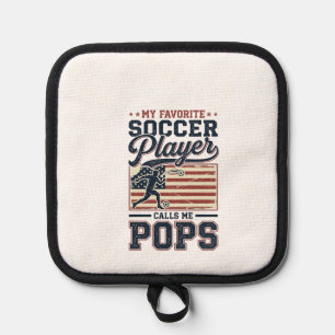 Funny Soccer Pops Vintage Engraving Shirt Design_1 Pot Holder