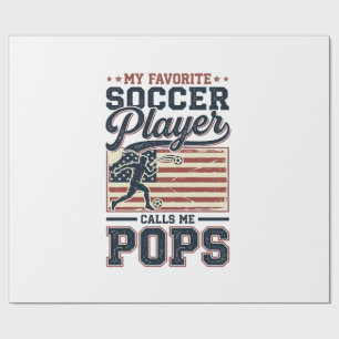 Funny Soccer Pops Vintage Engraving Shirt Design_1 Wrapping Paper