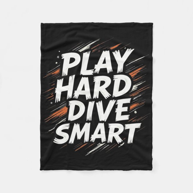 Funny Soccer Quote Gift Play Hard  Fleece Blanket (Front)