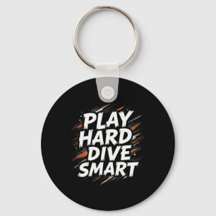 Funny Soccer Quote Gift Play Hard Key Ring