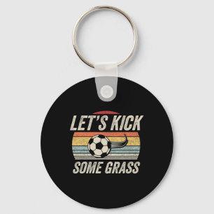 Funny Soccer Shirt Retro Vintage Let's Kick Some G Key Ring