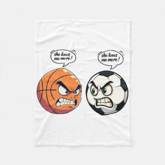 Funny Soccer Sketll Girl Women Daughter She Love M Fleece Blanket