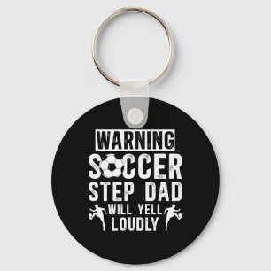 Funny Soccer Step-dad Of A Soccer Player Step-fath Key Ring