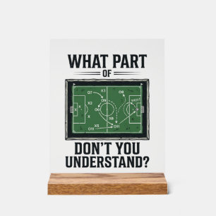 Funny Soccer Tactics Coach Vintage Shirt Design_1 Acrylic Sign