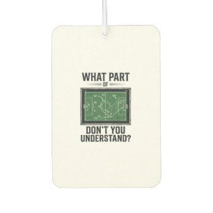 Funny Soccer Tactics Coach Vintage Shirt Design_1 Car Air Freshener