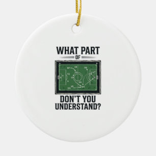 Funny Soccer Tactics Coach Vintage Shirt Design_1 Ceramic Tree Decoration