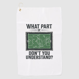 Funny Soccer Tactics Coach Vintage Shirt Design_1 Golf Towel