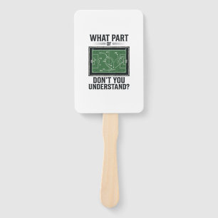 Funny Soccer Tactics Coach Vintage Shirt Design_1 Hand Fan
