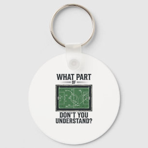 Funny Soccer Tactics Coach Vintage Shirt Design_1 Key Ring